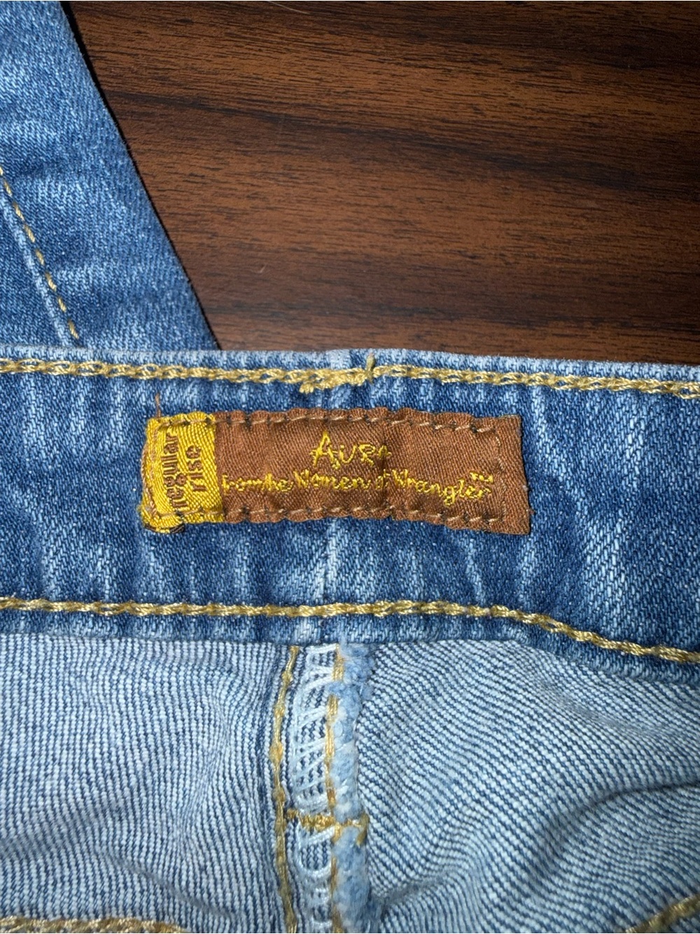 Aura by Wrangler Regular Rise Blue Denim Jeans size 16 Tall women’s